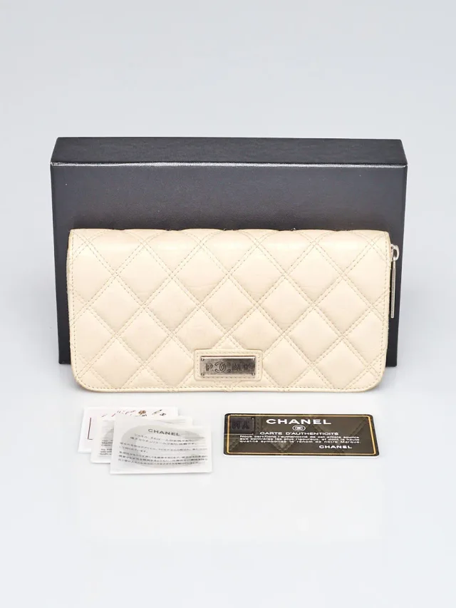 Chanel Dark White Quilted Leather (PNY- Paris New York) Zippy Wallet in White Leather from Yoogis, photo 10 of 10