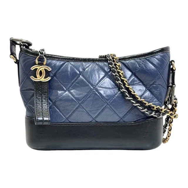 Chanel Gabrielle Small Navy/Black Bag in Black from Luxury Promise