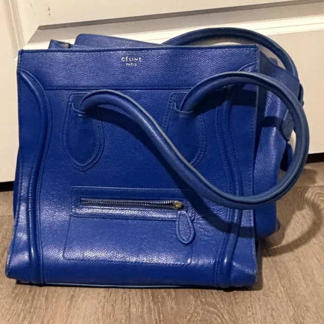 Celine Women's Luggage and travel - Blue in blue from Depop, photo 1 of 1