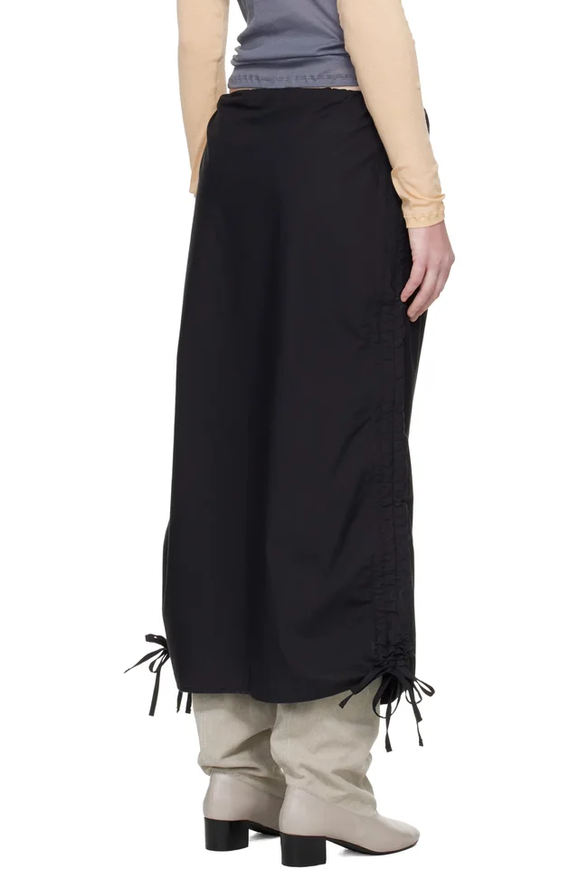 Baserange Black Pictorial Strap Midi Skirt, photo 3 of 4 from SSENSE