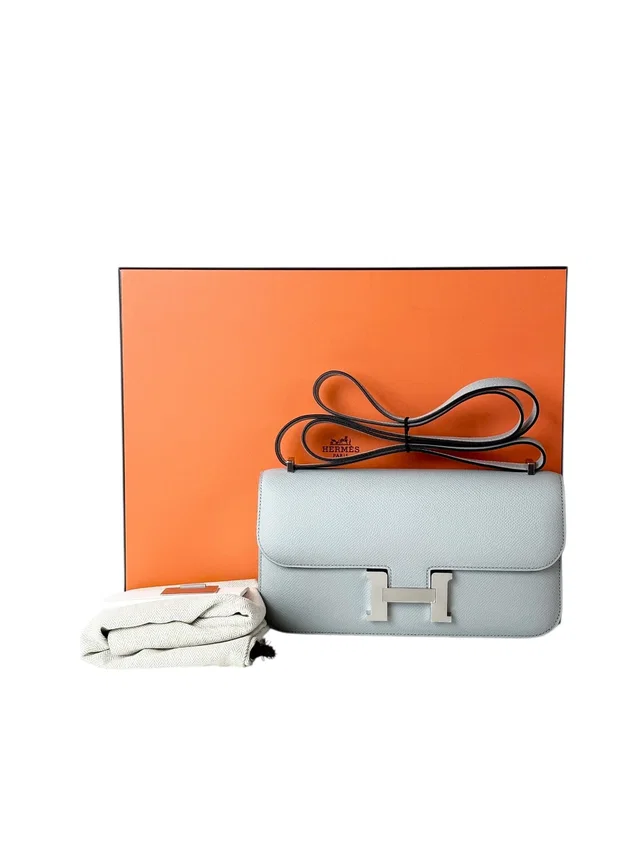 Hermès Constance Elane Glacier Blue Epsom in Blue Epsom leather from Luxury Promise