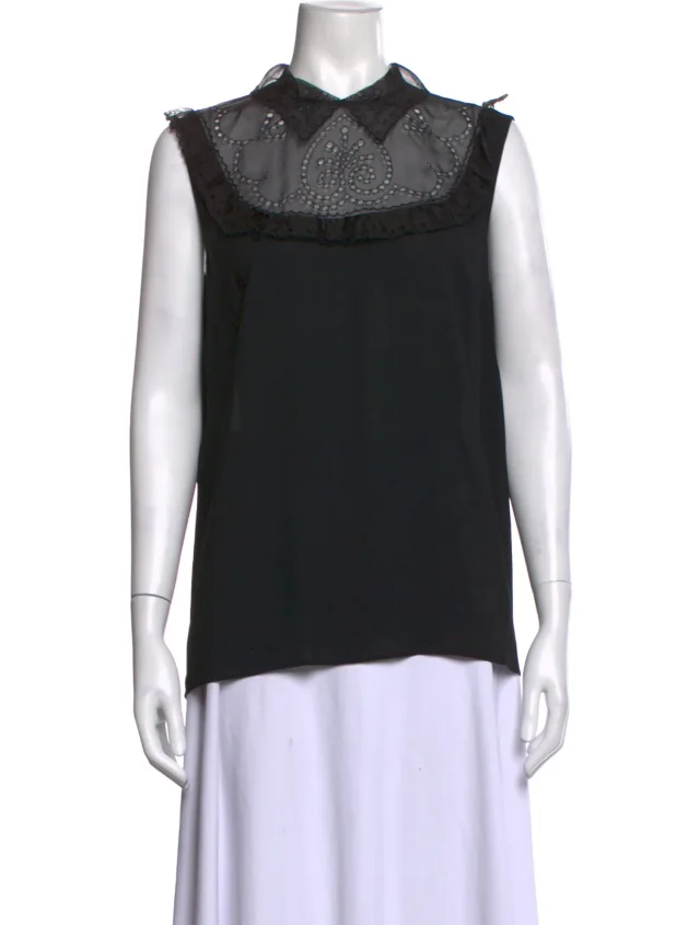 Miu Miu 2019 Sleeveless Top in black from The RealReal