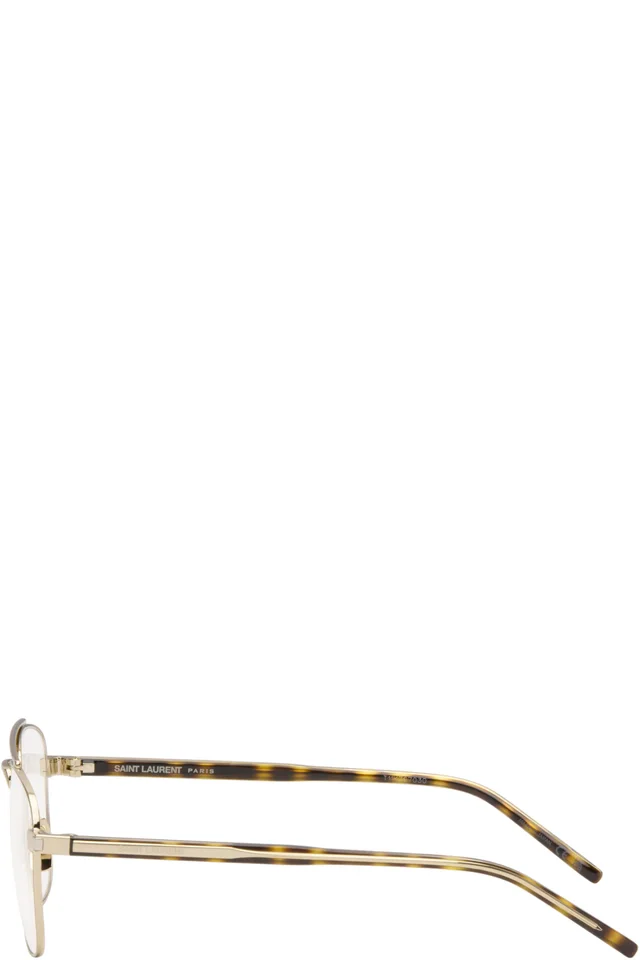 Saint Laurent Gold SL 665 Glasses, photo 3 of 4 from SSENSE