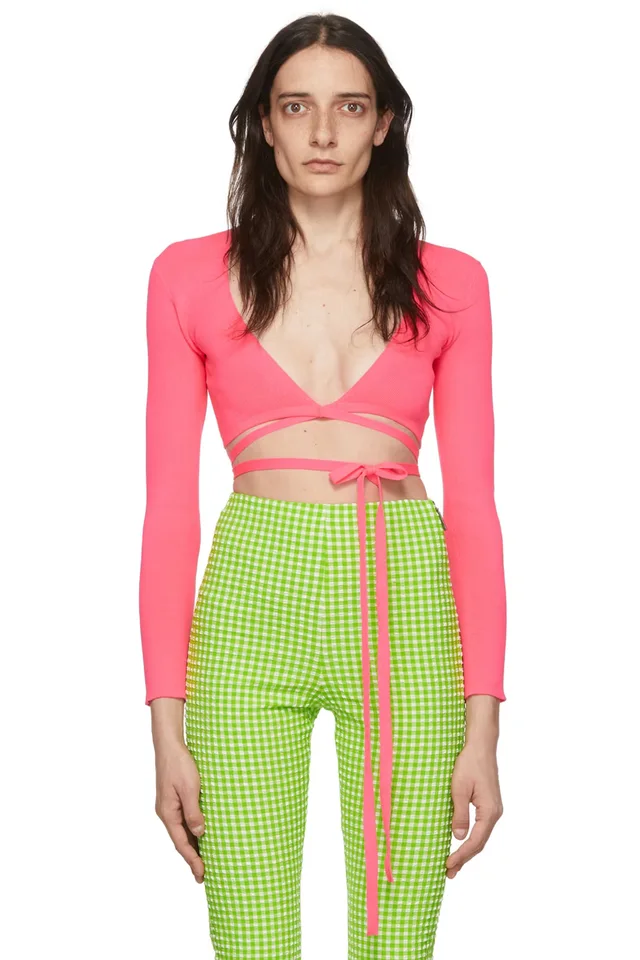 MSGM Pink Polyester Cardigan from SSENSE, photo 1 of 1