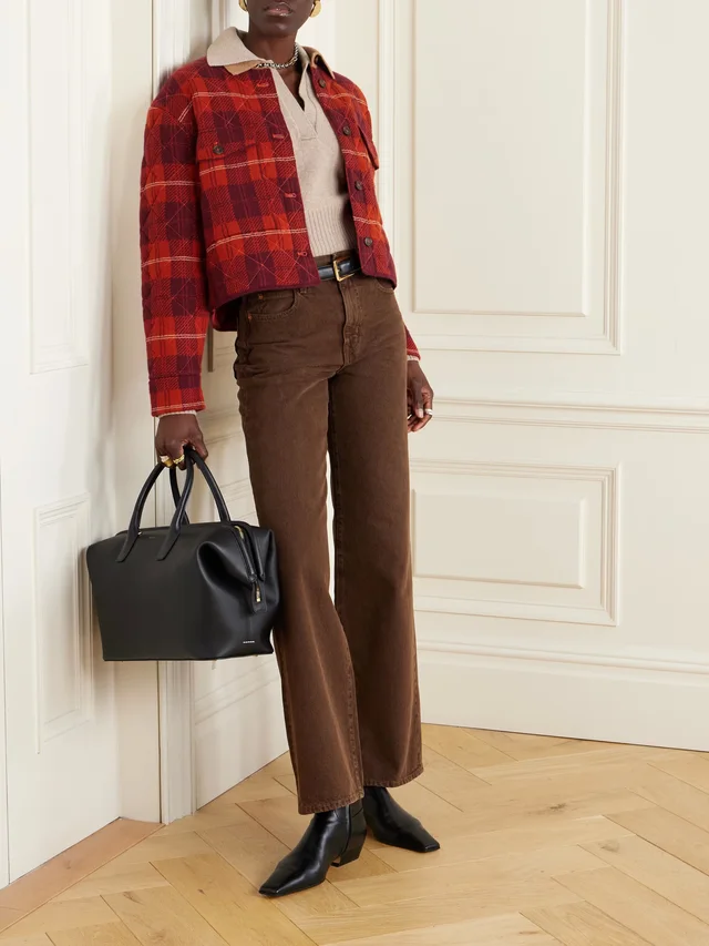 SLVRLAKE Grace high-rise wide-leg jeans in Brown, photo 2 of 2 from NET-A-PORTER (Canada)