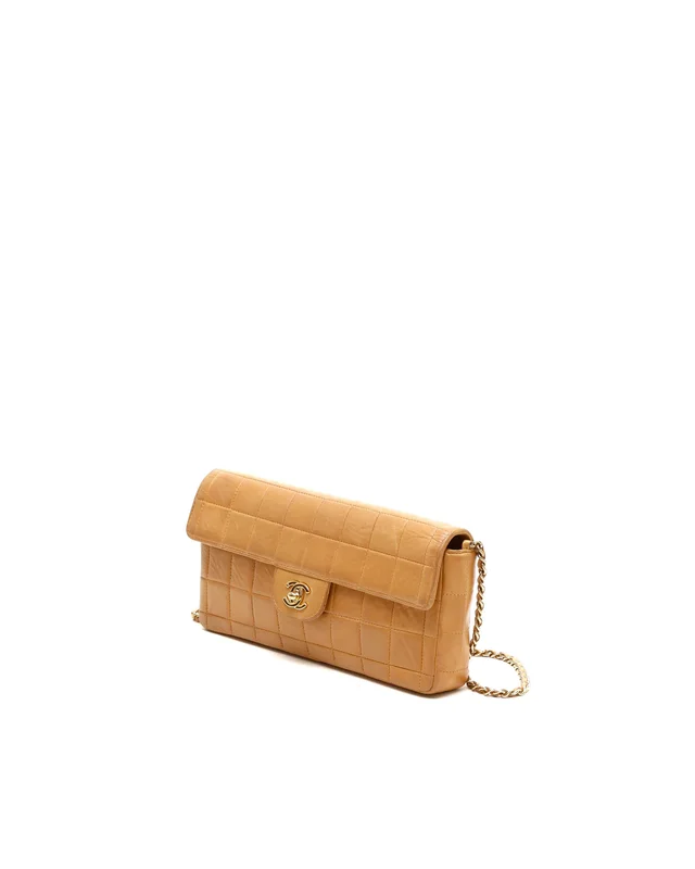 Chanel East West Chocolate Bar Flap Bag in Brown Leather from A Retro Tale, photo 2 of 11