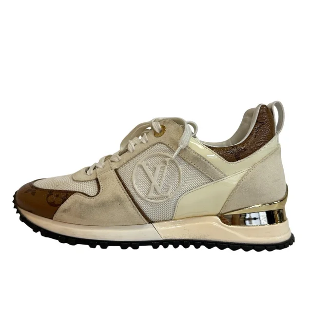 Louis Vuitton GO0158 Run Away Line Canvas Sneakers White in White Canvas from Elady