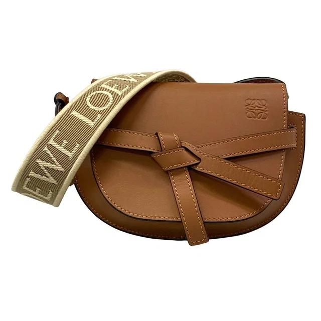 Loewe Shoulder Bag Gate Mini Brown Ivory Multi Leather in Brown Leather from The Reluxe