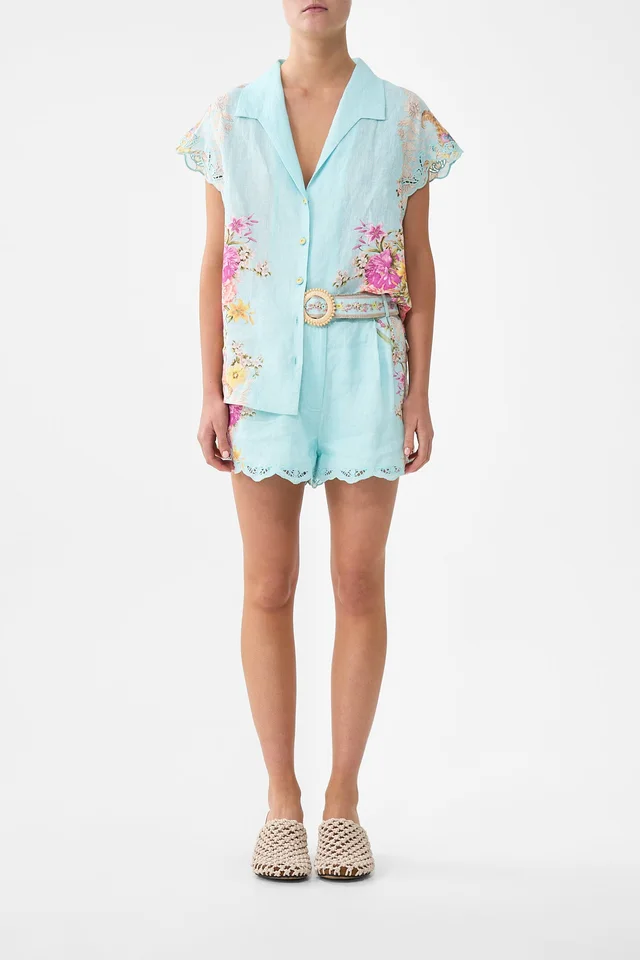Camilla eBoutique BUTTON THROUGH COLLARED TOP BAZAAR BLOOMS from CAMILLA, photo 1 of 1
