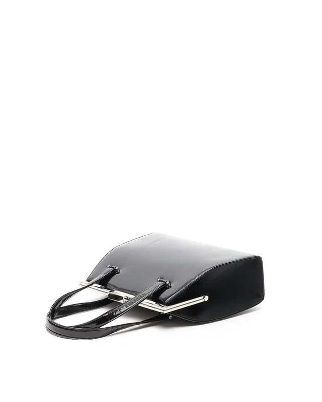 Patent YSL Clasp Top Handle Bag in Patent leather from A Retro Tale, photo 4 of 14
