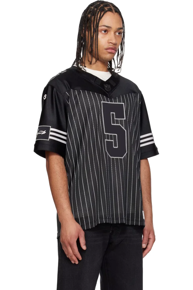 Y-3 Black Garret Wilson Football Short Sleeve Jersey, photo 2 of 4 from SSENSE