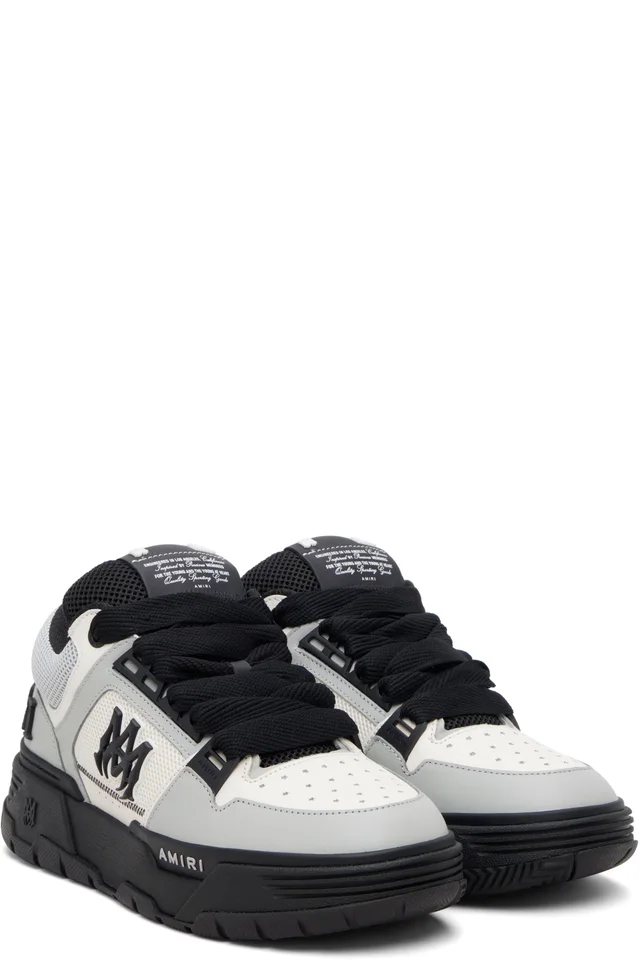 AMIRI White & Gray MA Patch MA-1 Sneakers, photo 4 of 5 from SSENSE