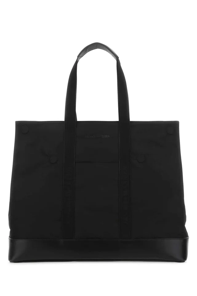 Alexander McQueen Tote Bag — Black in Black Leather from HEWI