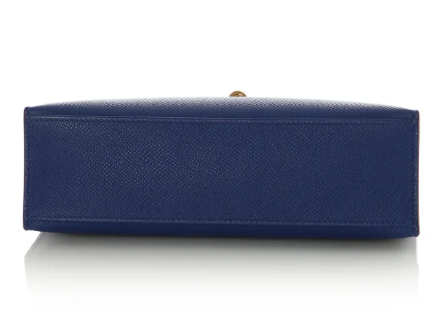 Hermès Bleu Electrique Epsom Kelly Pochette in Blue Epsom leather from Ann's Fabulous Finds, photo 6 of 11