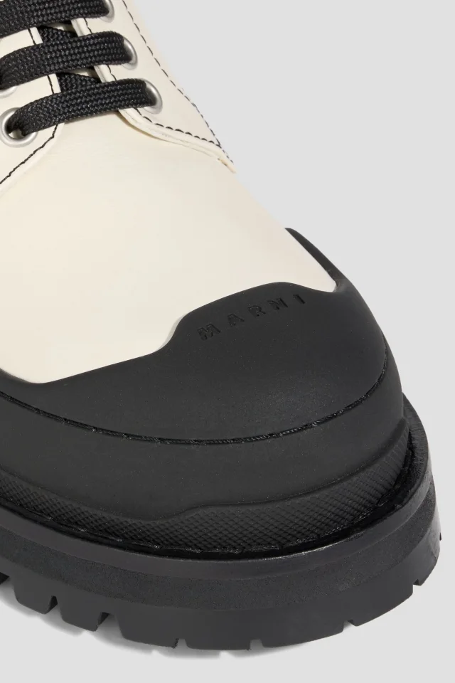 Marni Dada Army Rubber-Trimmed Leather Brogues, photo 4 of 4 from THE OUTNET