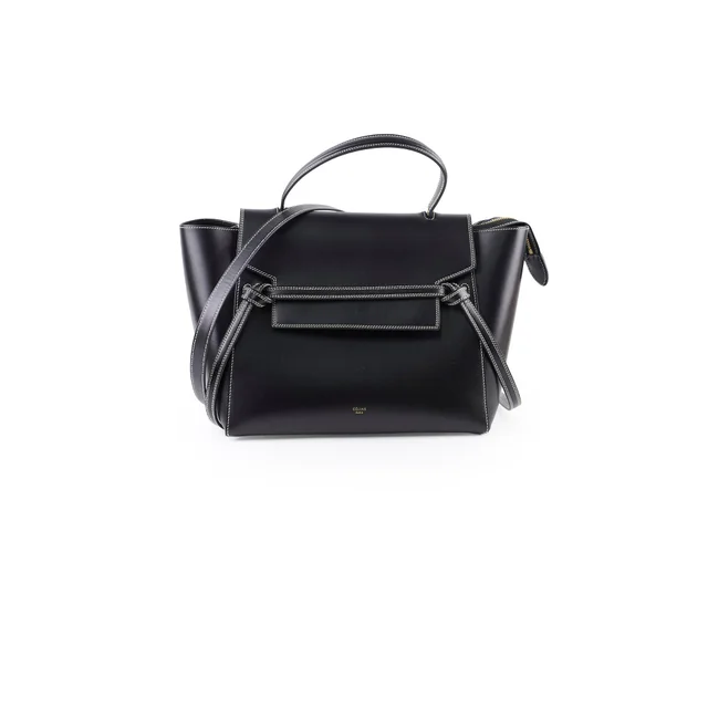 Celine Belt Bag Black Mini in Black Calfskin from The Purse Affair