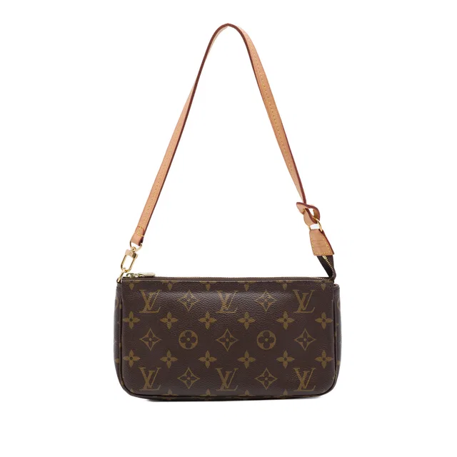 Brown Louis Vuitton Monogram Pochette Accessoires Shoulder Bag in Brown Coated canvas from Designer Revival