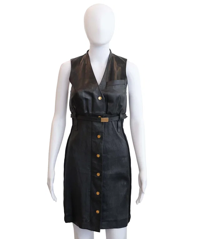 Louis Vuitton Leather Dress 36 in Leather from Luxury Promise