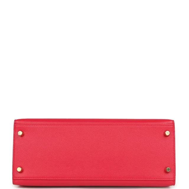 Hermès Kelly Sellier 28 Rose Extreme Epsom Gold Hardware in Pink Epsom leather from Madison Avenue Couture, photo 6 of 9