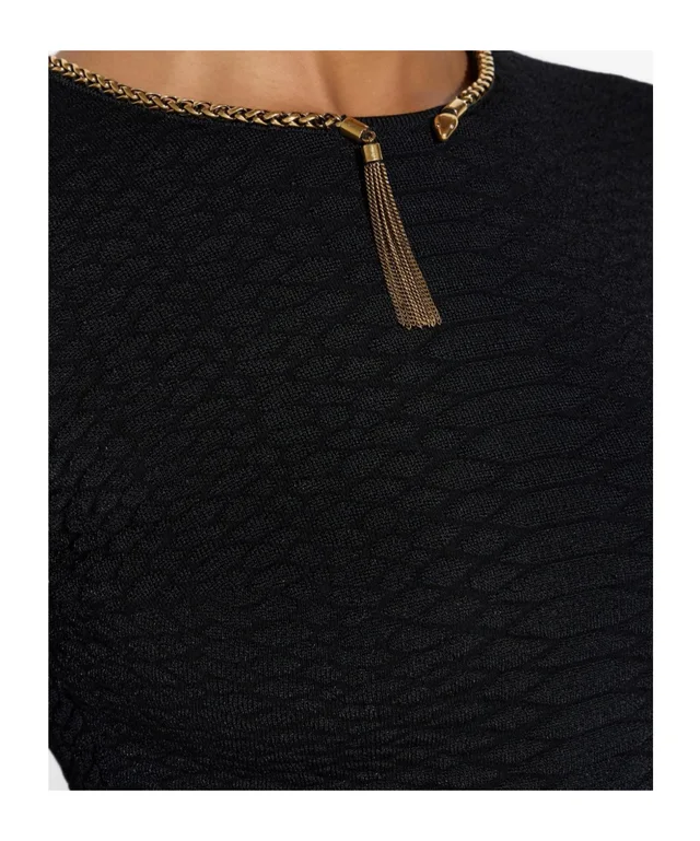 Elisabetta Franchi knit top with snake-pattern, photo 5 of 5 from SENSER
