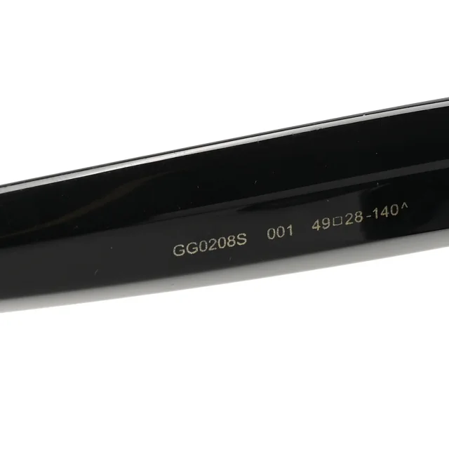 Gucci Acetate Crystal Star Round Frame Sunglasses GG0208S Black in Black from FASHIONPHILE, photo 5 of 8