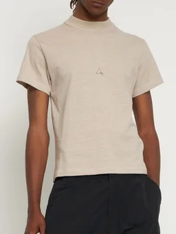 Roa Short-sleeve T-shirt with detail in 48% Hemp, 48% Cotton, 4% Elastane, photo 3 of 5 from LUISAVIAROMA