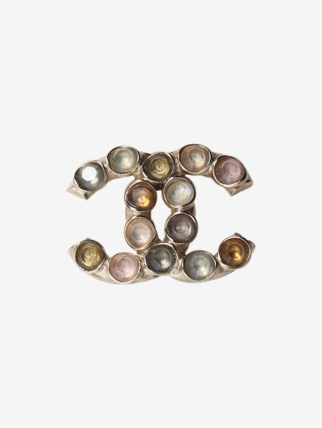 Chanel Multicolour gemstone CC brooch from Sign of the Times