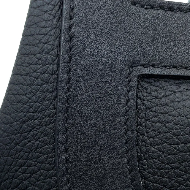 Hermès in-the-loop Tote Bag Black Taurillon Clemence Swift Leather Size 23 in Black Clemence leather from GALLERY RARE, photo 12 of 18