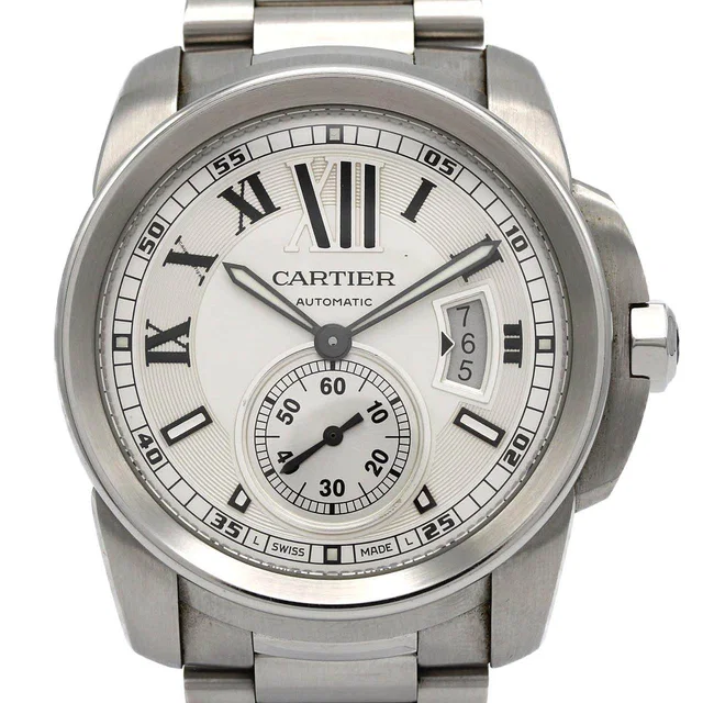 Calibre de Cartier LM Stainless Steel Automatic Watch from LuxUness