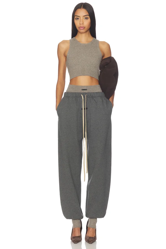 Fear of God ESSENTIALS Classic Sweatpant in Charcoal Heather, photo 5 of 6 from REVOLVE (Canada)
