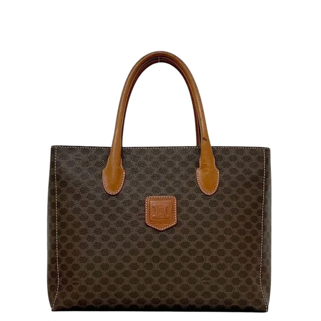 Celine Tote Brown Macadam Handbag Leather MC 97 in Brown Leather from The Reluxe