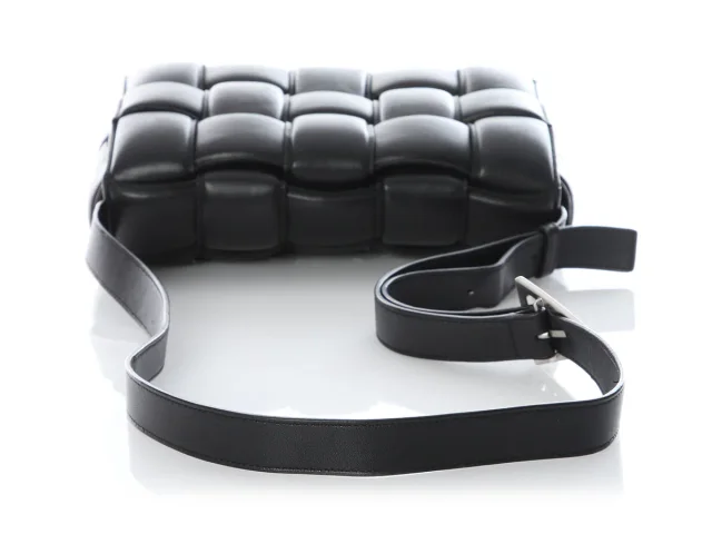 Bottega Veneta Maxi Black Padded Cassette Bag in Black Woven leather from Ann's Fabulous Finds, photo 7 of 9