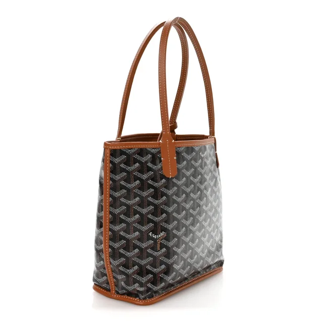 Goyard Goyardine Reversible Mini Anjou Black Gold in Black Coated canvas from FASHIONPHILE, photo 5 of 17