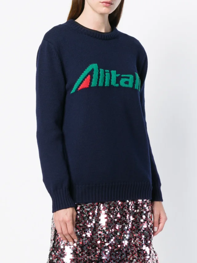 Alberta Ferretti knitted jumper in Blue, photo 3 of 5 from FARFETCH