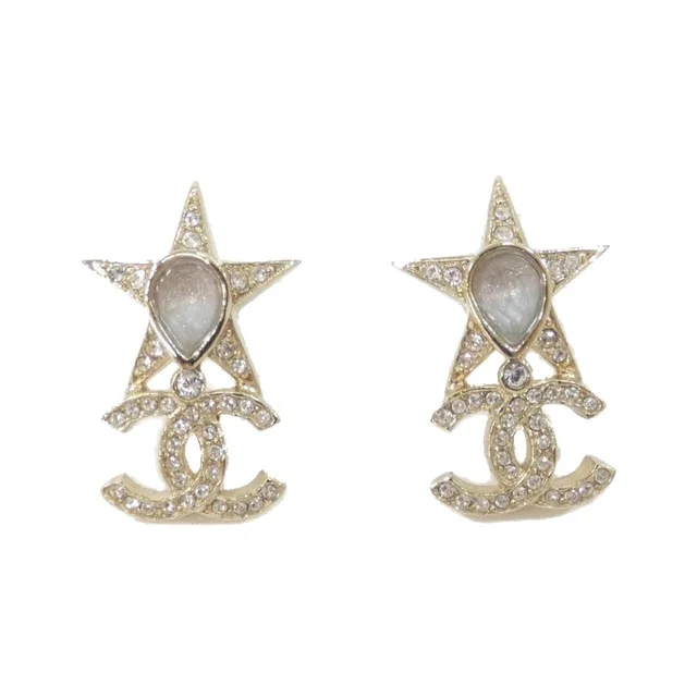 Chanel Earrings Gold in Gold from The Reluxe