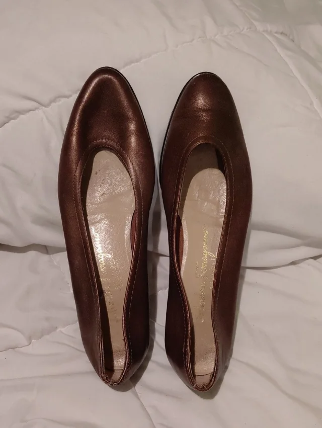 Ferragamo Brown Leather Flats in brown|red Leather from Poshmark