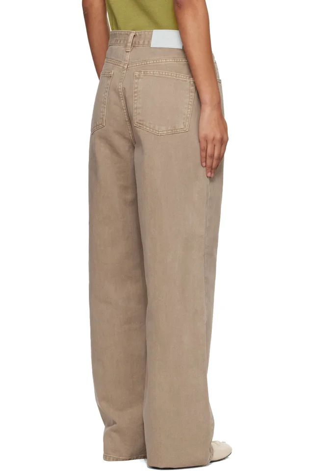 Dunst Beige Relaxed Wide Jeans, photo 3 of 4 from SSENSE
