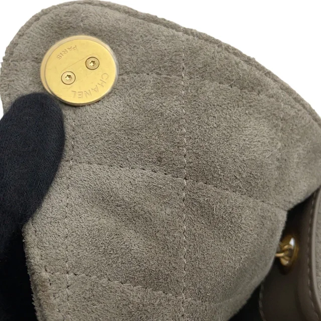 Chanel CHANEL25 ChainShoulder Bag GrayAS5293 suede Size Small in Suede from GALLERY RARE, photo 13 of 17