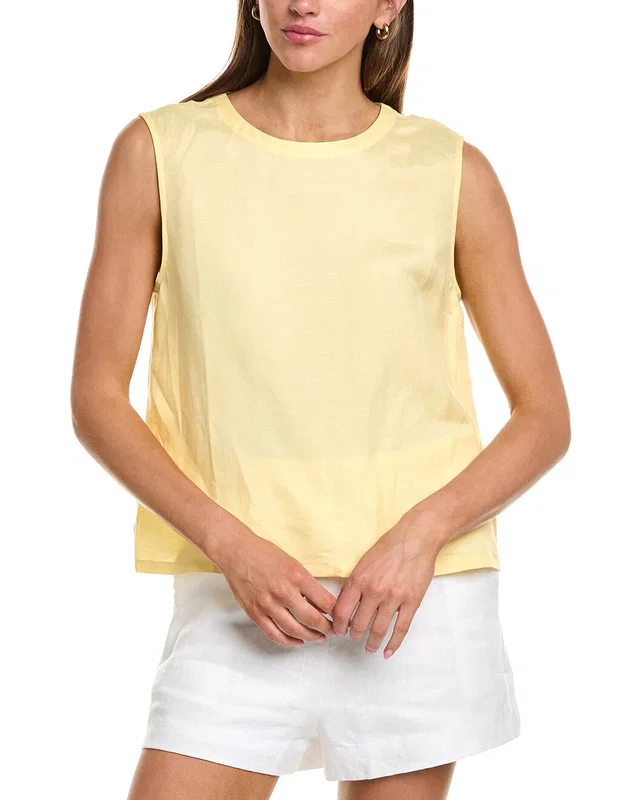 Femme Society Sleeveless Linen-Blend Top, image 1 of 1 from Gilt