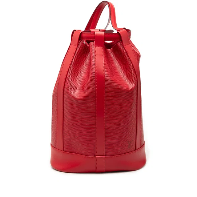 Red Louis Vuitton Epi Randonnee PM Backpack in Red Leather from Designer Revival