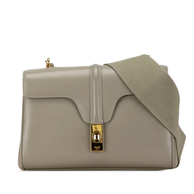 Celine Teen Smooth Calfskin Soft 16 Crossbody in green Calfskin from Her-Age, photo 2 of 10