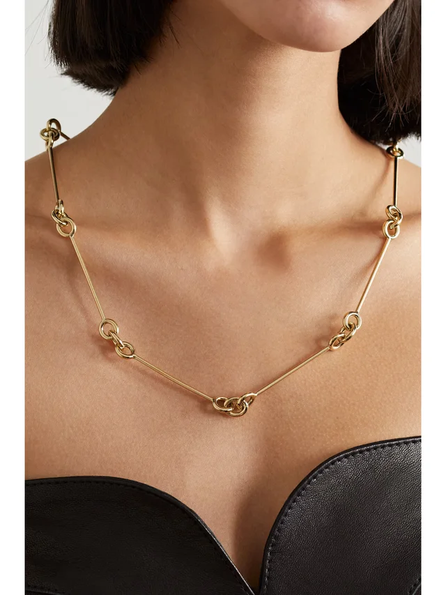 LAUREN RUBINSKI 14-karat gold necklace in Metallic, photo 2 of 2 from NET-A-PORTER (Canada)