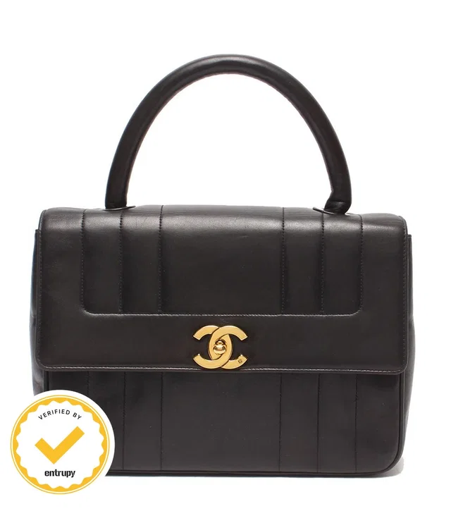 Chanel Handbag Gold Single Flap Mademoiselle Lambskin in Gold Lambskin from The Reluxe