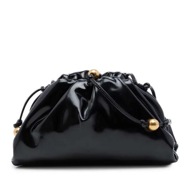 Black Bottega Veneta Brushed Calfskin The Mini Pouch Crossbody Bag in Black Calfskin from Designer Revival, photo 1 of 1