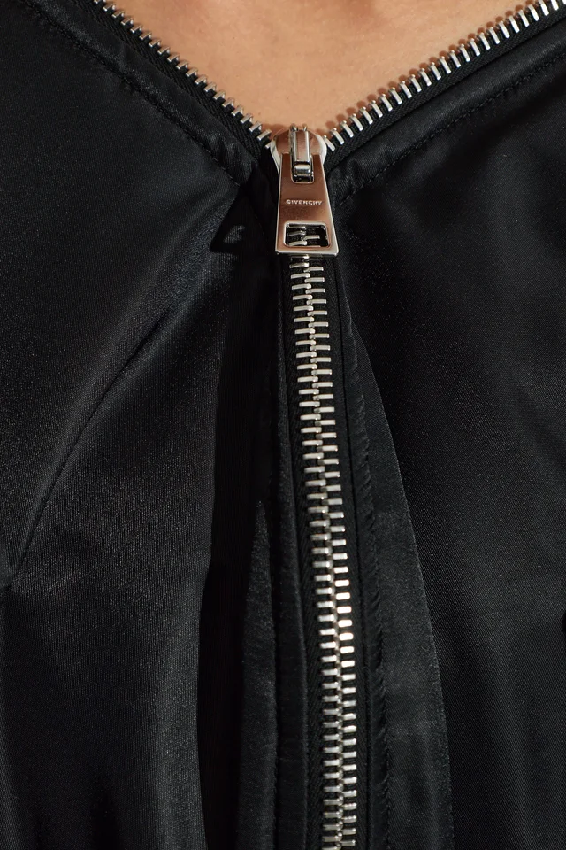 Givenchy Off-the-shoulder cropped bomber in nylon, photo 4 of 4 from SENSER