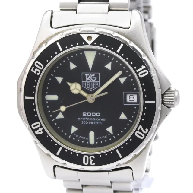 TAG Heuer Professional Chronograph Steel Quartz Mens Watch 973.006 in Black from Elady