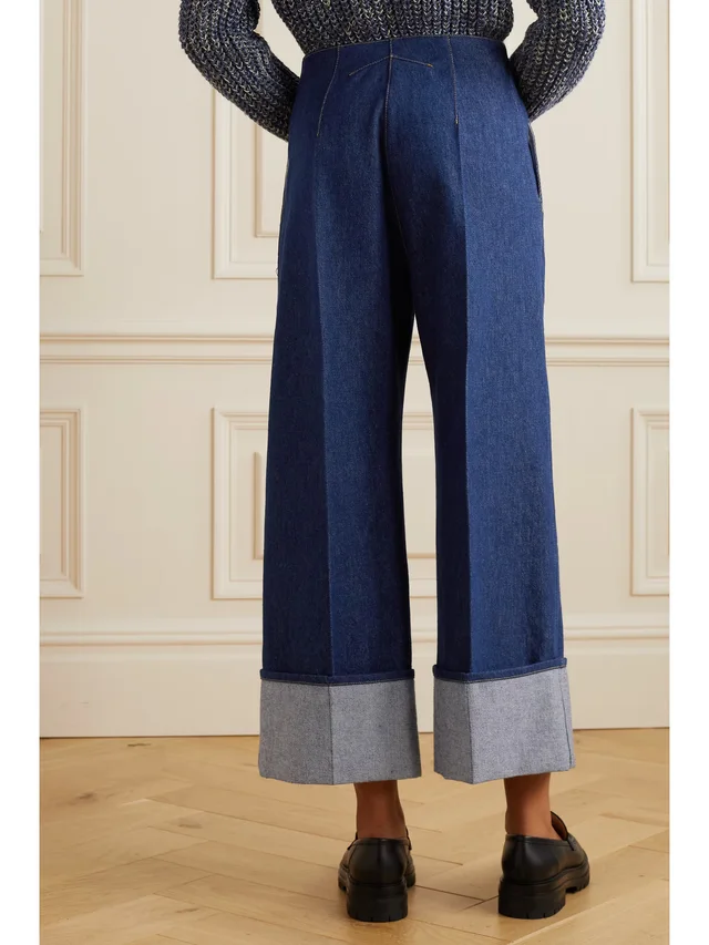 PATOU High-rise wide-leg organic jeans in blue 92% Cotton 8% Polyester, photo 4 of 7 from NET-A-PORTER (Canada)