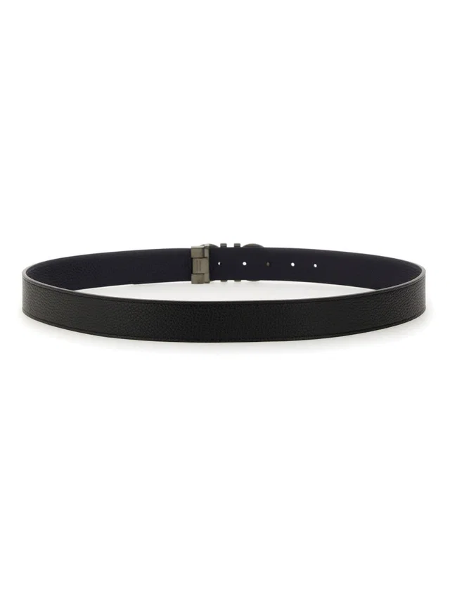 Ferragamo Calf Leather Belt — Black in Black Calfskin from HEWI