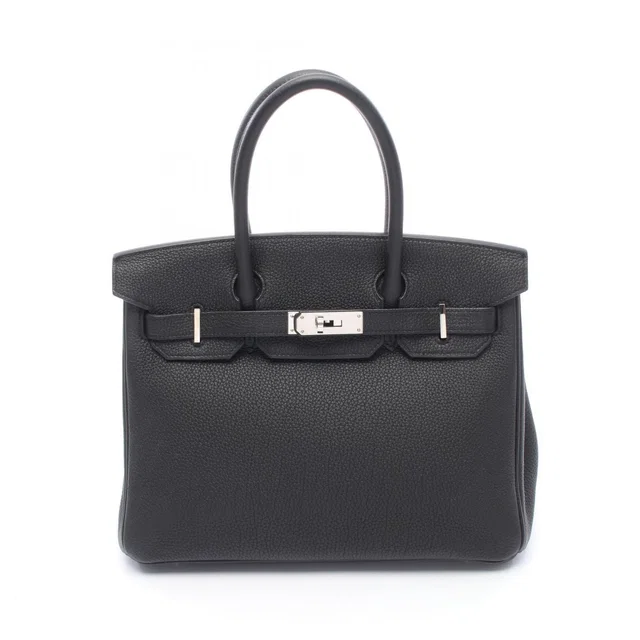 Hermès Handbag Birkin 30 Black Leather in Black Leather from The Reluxe
