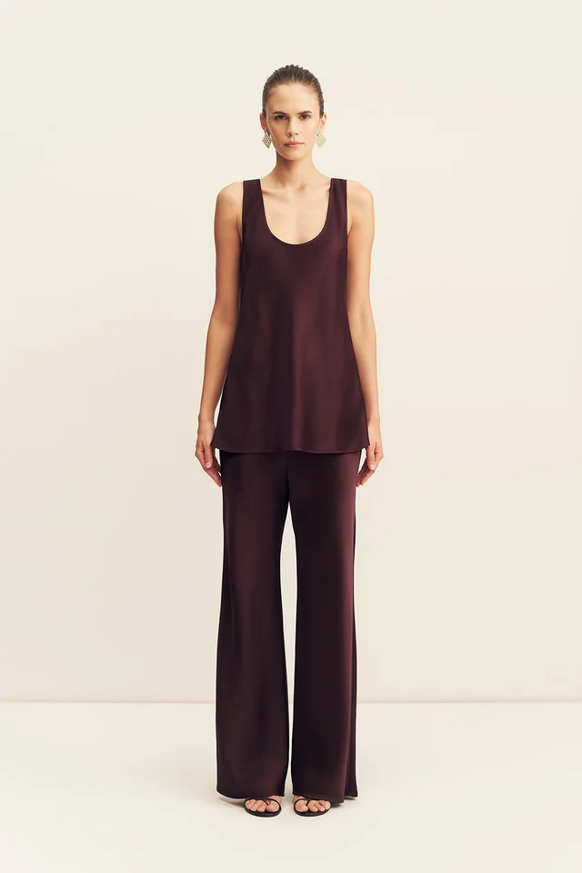 Shona Joy SAVANNA SCOOP NECK TOP - PLUM from Shona Joy, photo 1 of 1